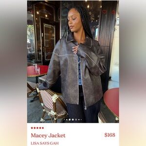 Boxy Fit Jacket with Silver Zipper